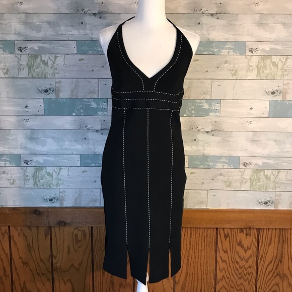Herve Leger Dresses & Skirts - Herve Leger black halter carwash dress small #298